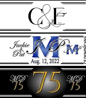 Custom cigar bands designed with logos for R.I. corporate events
